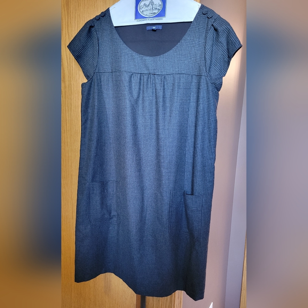 gray glen plaid shift dress
